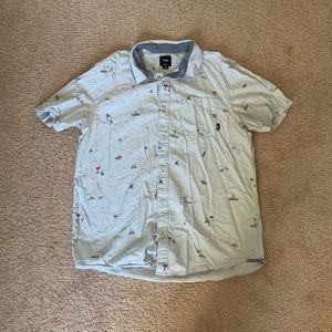Light Blue Vans Patterned Shirt
